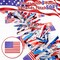 4th of July Decoration Red White Blue Tinsel Garland, Patriotic Decor Parade Golf Cart Metallic Shiny Glitter Tinsel for Memorial Day Independence Day(Style B)